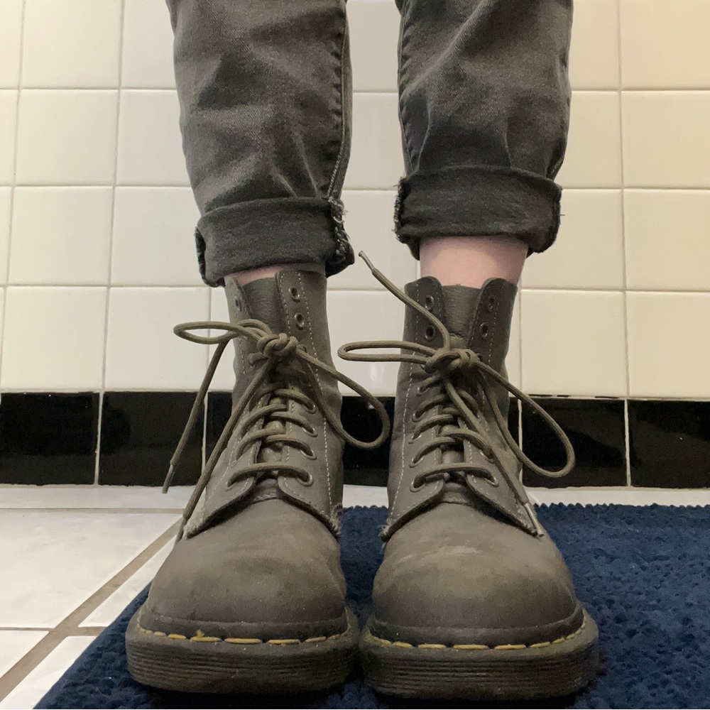 Gray Doc Martens 1460 Pascal Boots US 7W